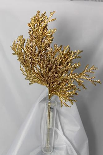 LICOPODIUM GLAMOUR 40CM. 9PZ. GLITT.ORO