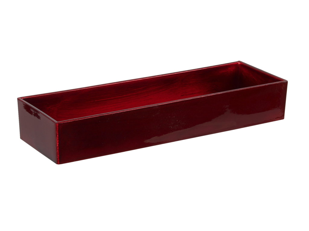 PIATTO RETTANG. PL.32X10 H.5CM ROSSO