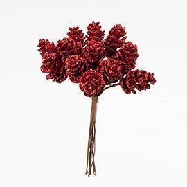 PIGNA GLITTERATA PICK 12PZ.11CM.ROSSO