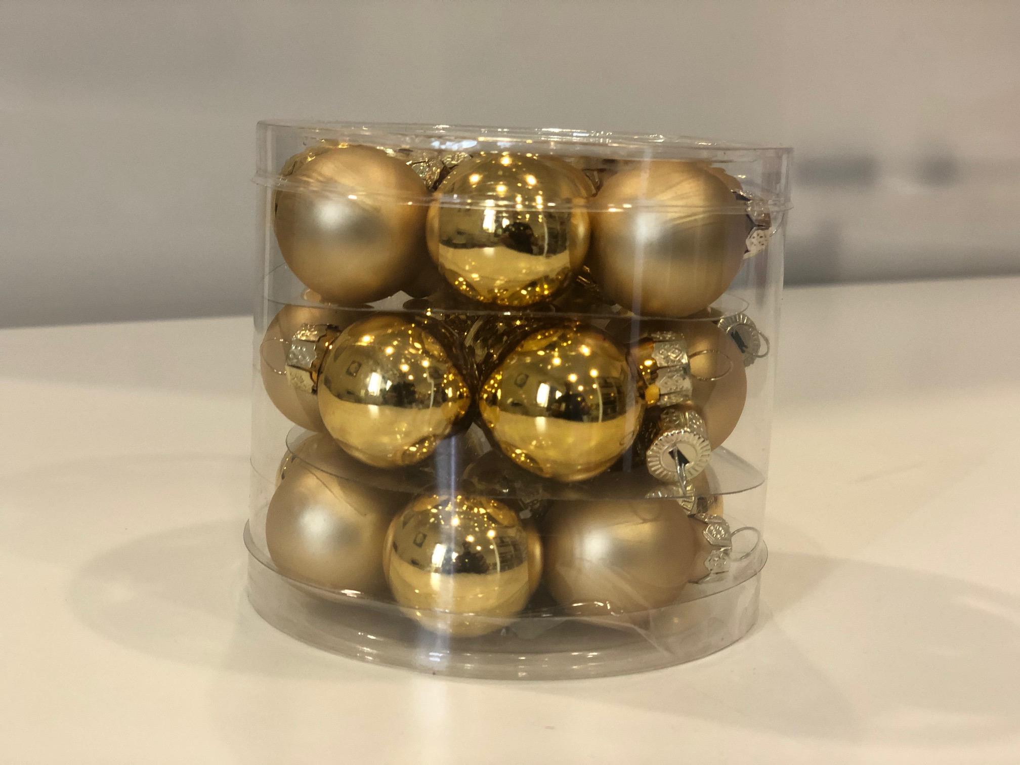 SFERE VETRO D2,5CM. 24PEZZI ORO