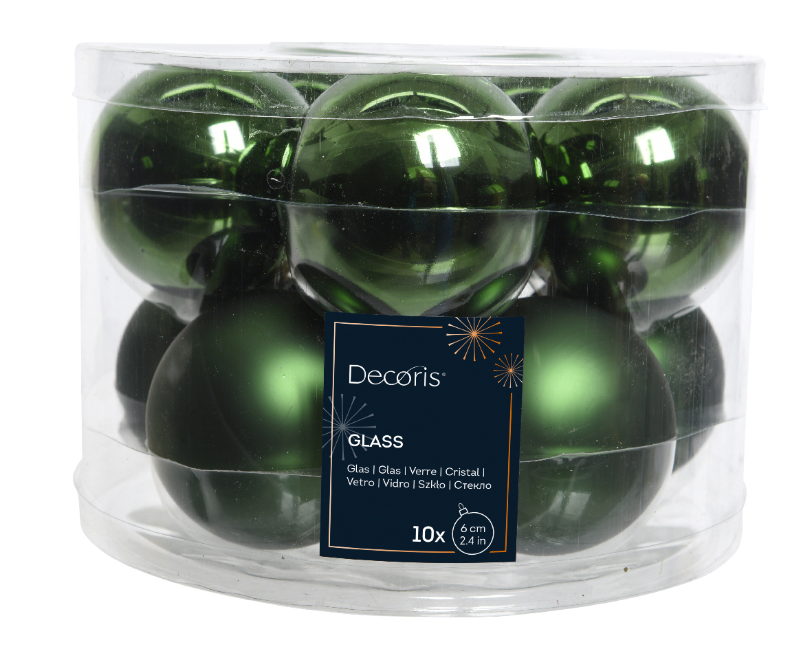 SFERE NATAL.D60MM. 10PZ. PINE GREEN
