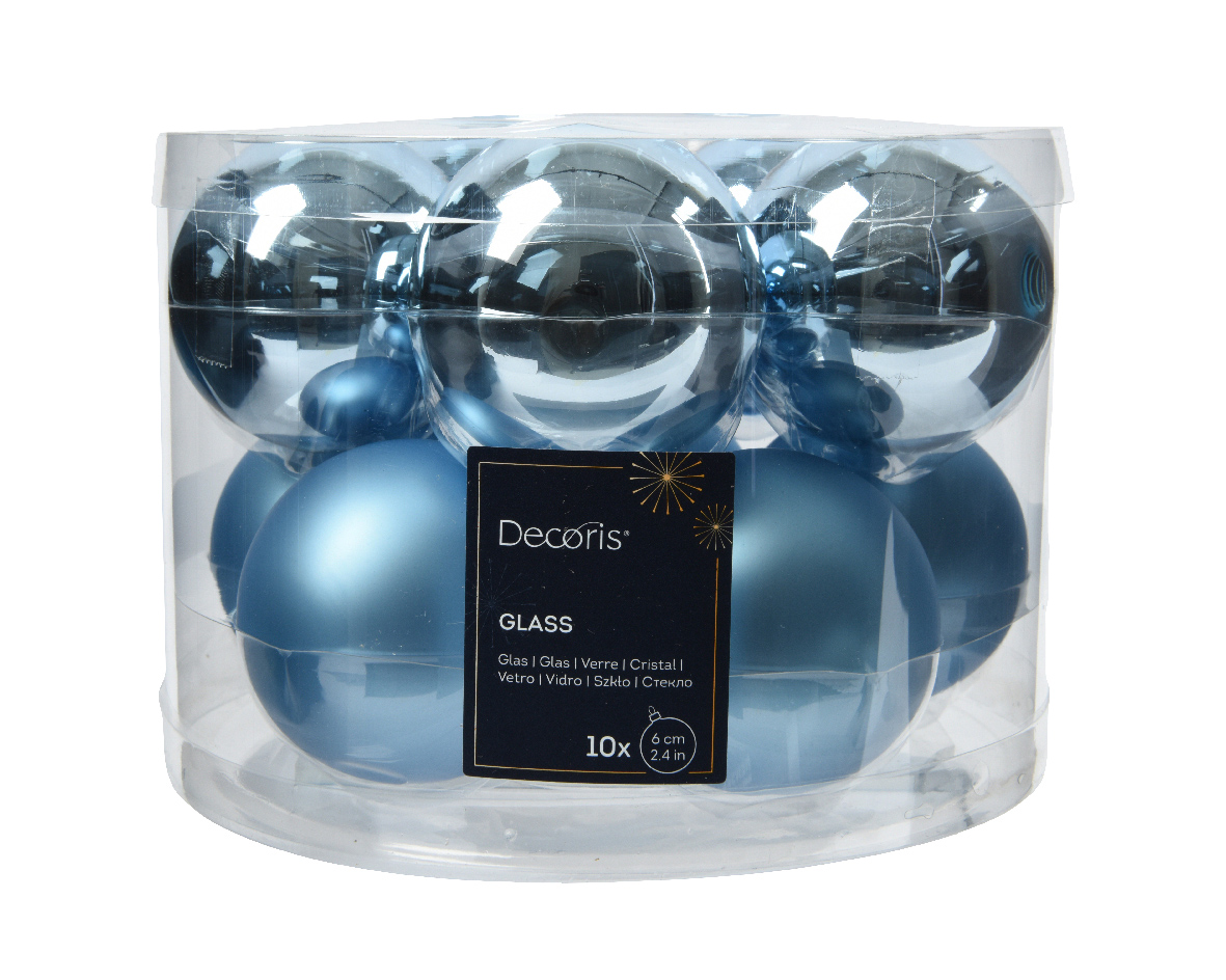 SFERE NATAL.D60MM. 10PZ. BLUE ICE