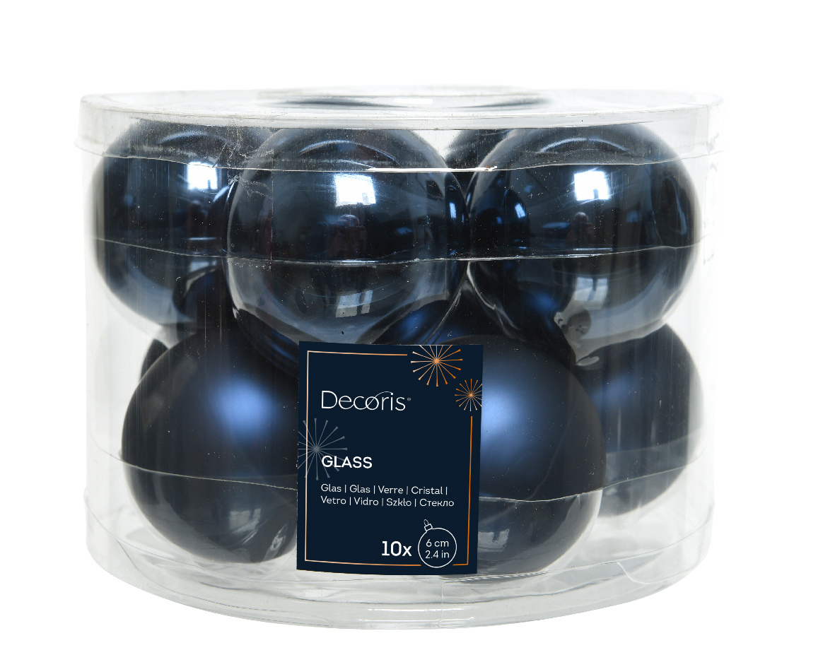SFERE NATAL.D60MM. 10PZ. BLU NOTTE