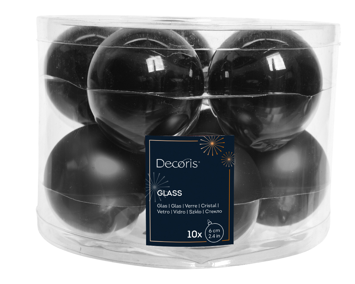 SFERE NATAL.D60MM. 10PZ. BLACK