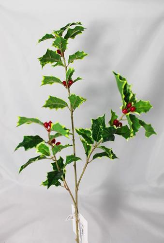 HOLLY SPRAY X3 W/BERRIES 62CM. 6PEZZI