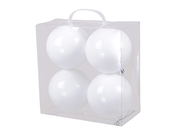 SFERE PLAST. D120MM. 4PZ. WHITE SH. ---NETTO---
