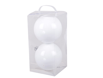 SFERE PLAST. D150MM. 2PZ. WHITE SHINY
