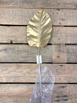 FOGLIA SINGOLA DORATA 75CM. GOLD
