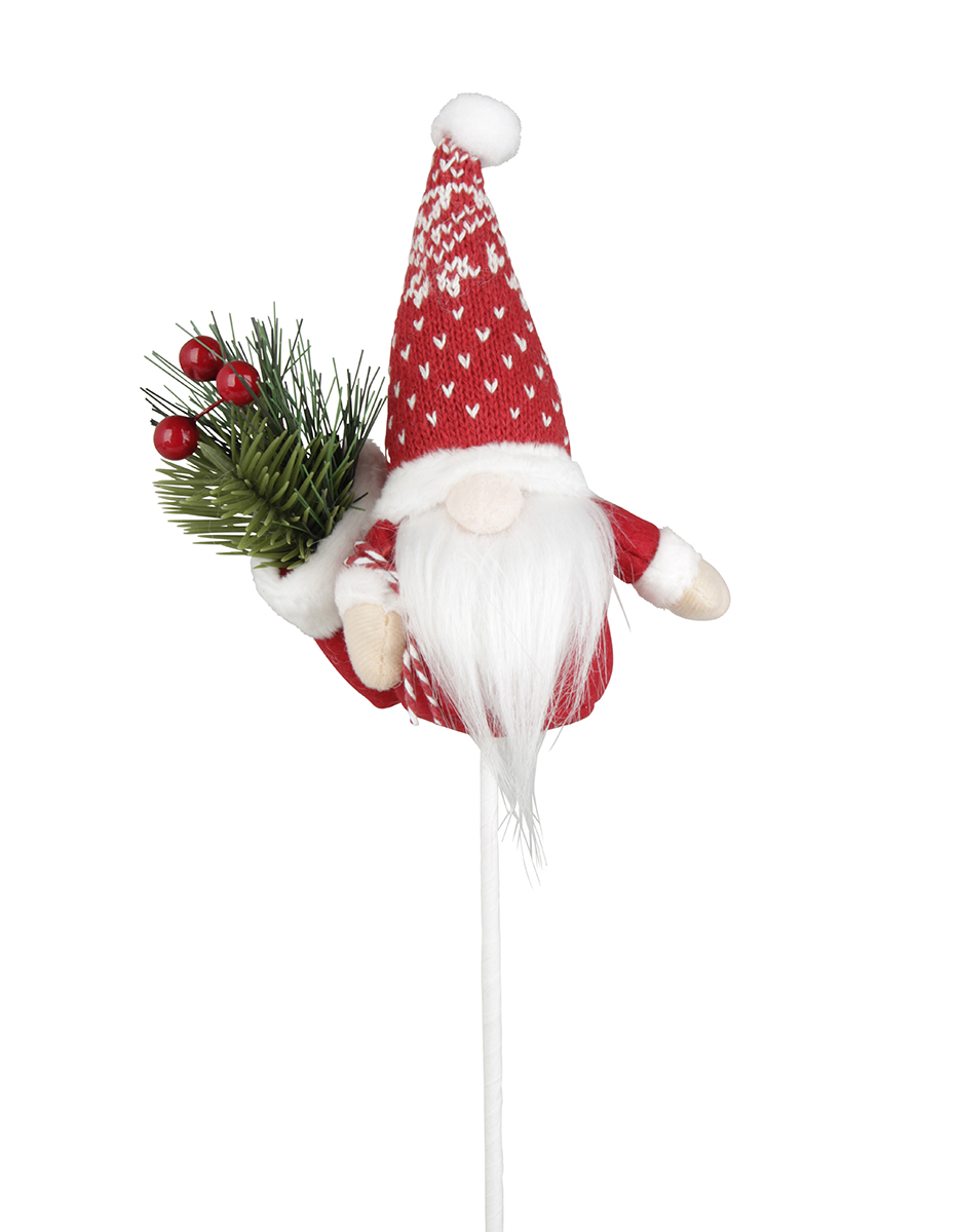 PICK C/BABBO 5X15 H32,5CM. 3PZ.BIANCO E ROSSO