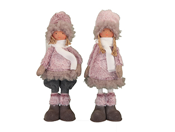 BAMBINA STOFFA H38CM. ROSA