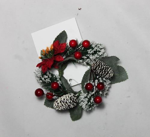 CORONCINA XMAS STELLA PIGNE D35CM. 12PZ.