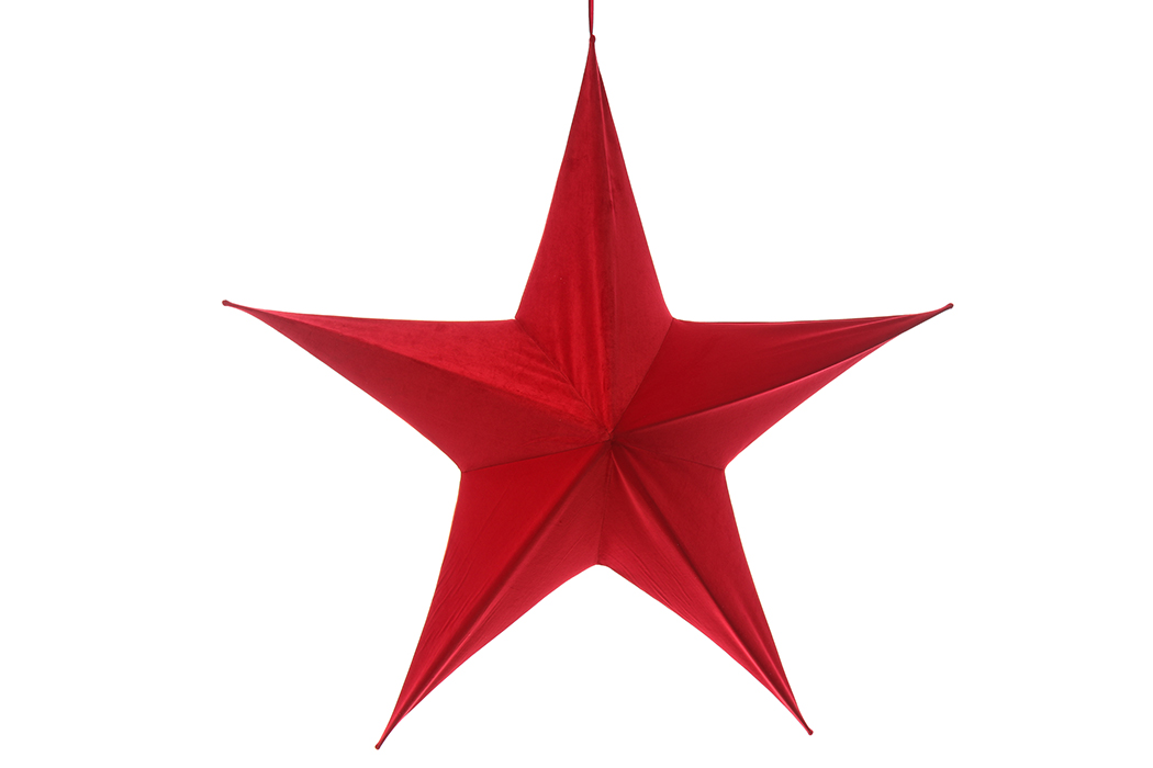 STELLA VELLUTO 3D CM.80 ROSSO