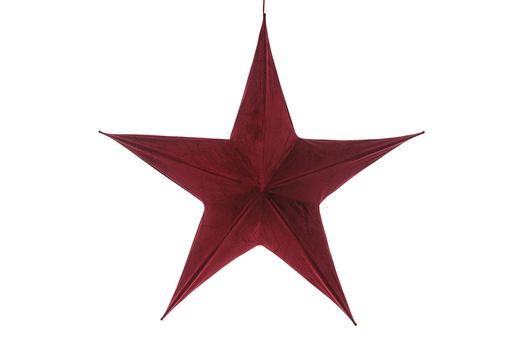 STELLA VELLUTO 3D CM.80 BORDO'