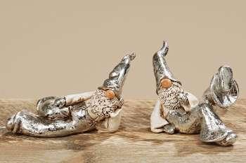 BABBO SDRAIATO 2PZ.ASS. L10CM. SILVER
