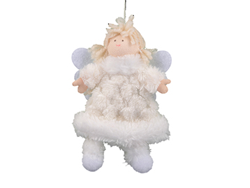 ANGELO DI STOFFA DA APP. 4PZ. H12,5CM. BIANCO