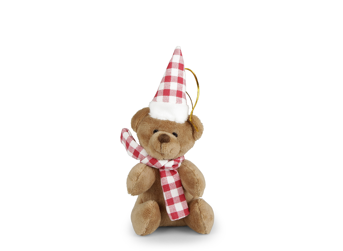 ORSETTO C/CAPPELLO A QUADRI DA APP.H16CM. 4PZ.