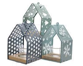 HOUSE LANTERN IRON H15CM. AVION