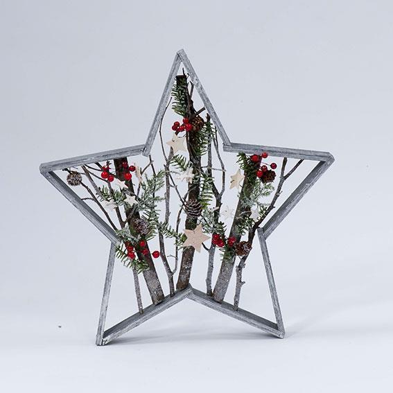 WOOD STAR W/BERRY E PINE H49 ----NETTO-----------