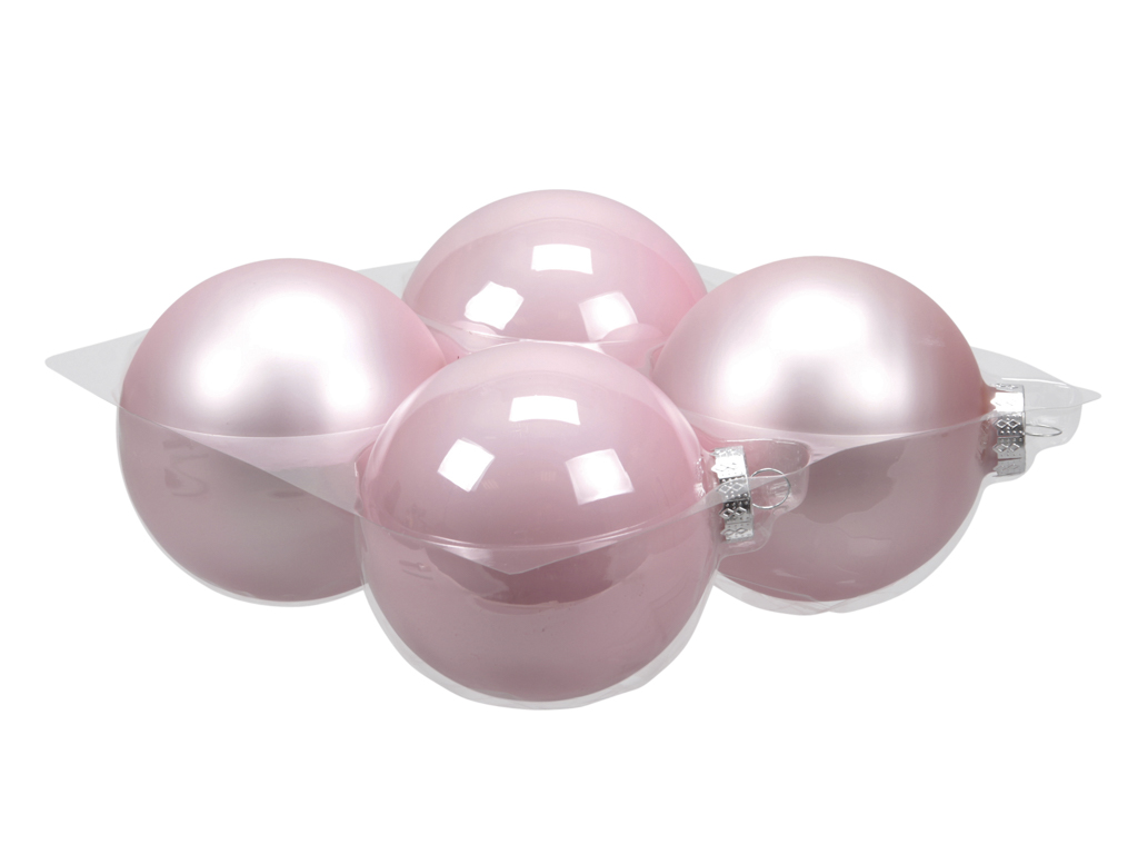 SFERE NATAL.D100MM. 4PZ. POWDER PINK
