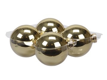 SFERE NATAL.D100MM. 4PZ. GOLD SHINY