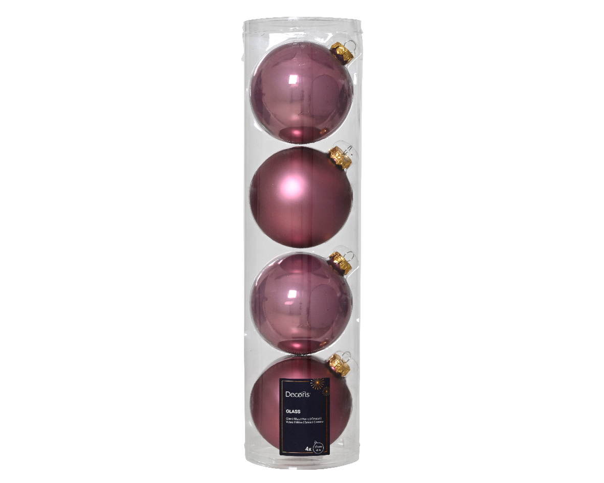 SFERE NATAL.D100MM. 4PZ. VINTAGE PINK