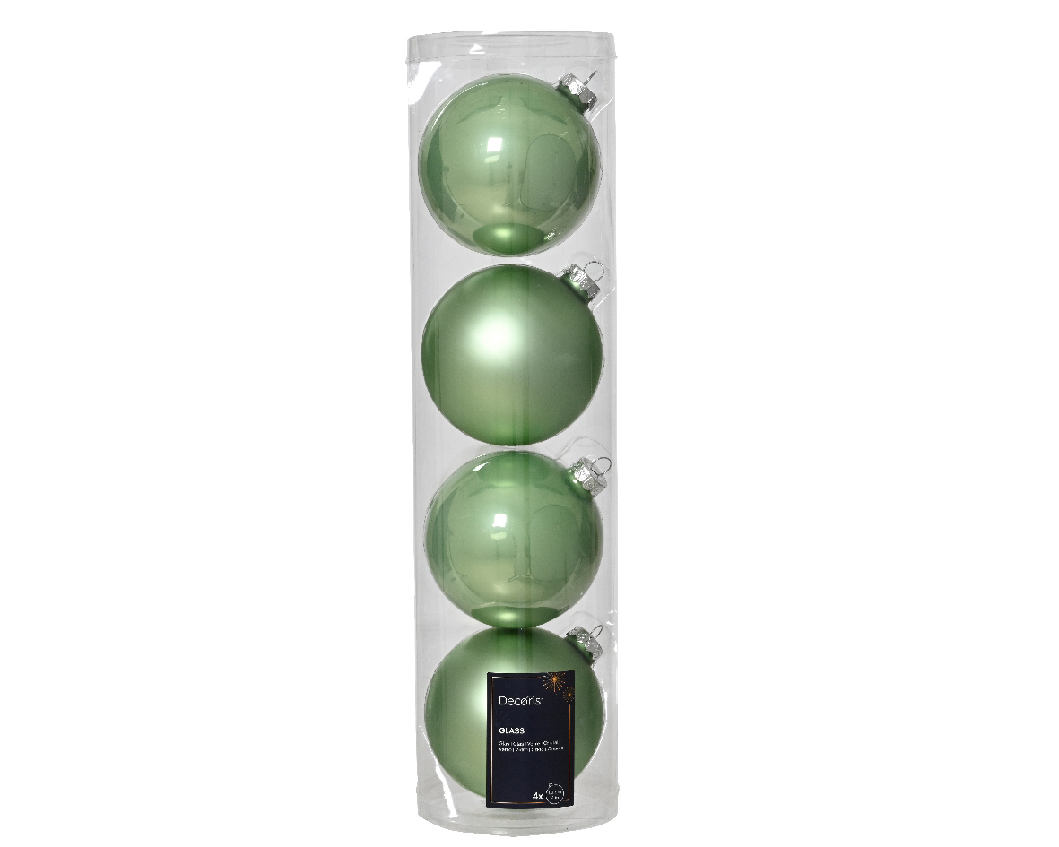 SFERE NATAL.D100MM. 4PZ. MATCHA GREEN