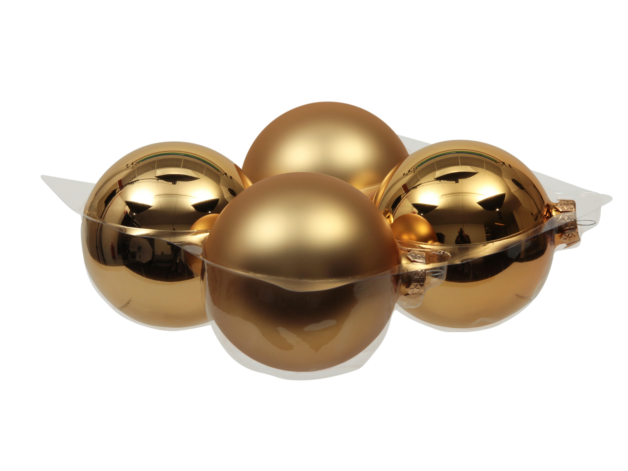 SFERE NATAL.D100MM. 4PZ. BRIGHT GOLD COMBI