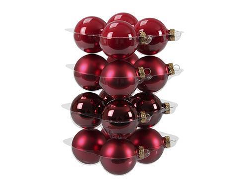 SFERE NATAL.D57MM. 16PZ. XMAS RED