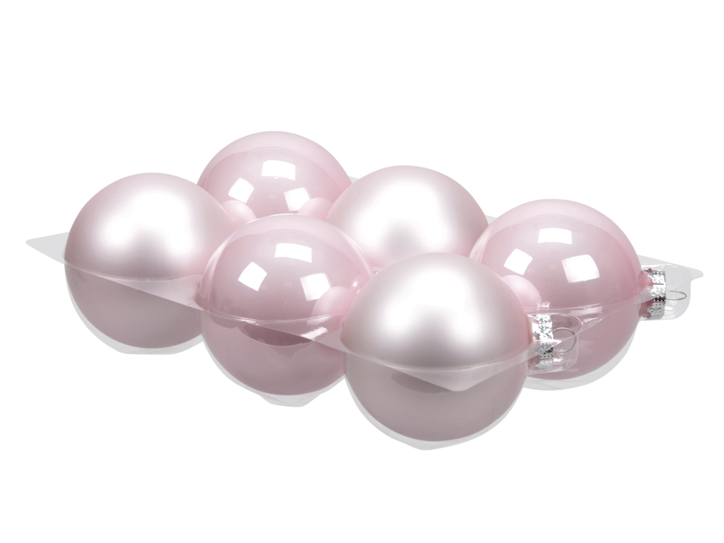 SFERE NATAL.D80MM. 6PZ. POWDER PINK