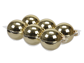 SFERE NATAL.D80MM. 6PZ. GOLD SHINY