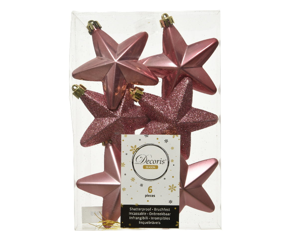 STELLE DA APP. 6PZ.ASS. 2X7,5CM. ROSA