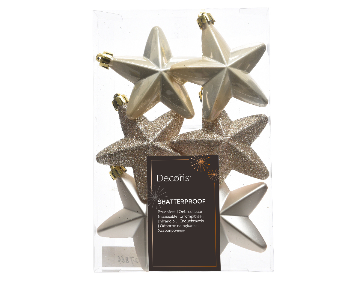 STELLE DA APP. 6PZ.ASS. 2X7,5CM. PEARL