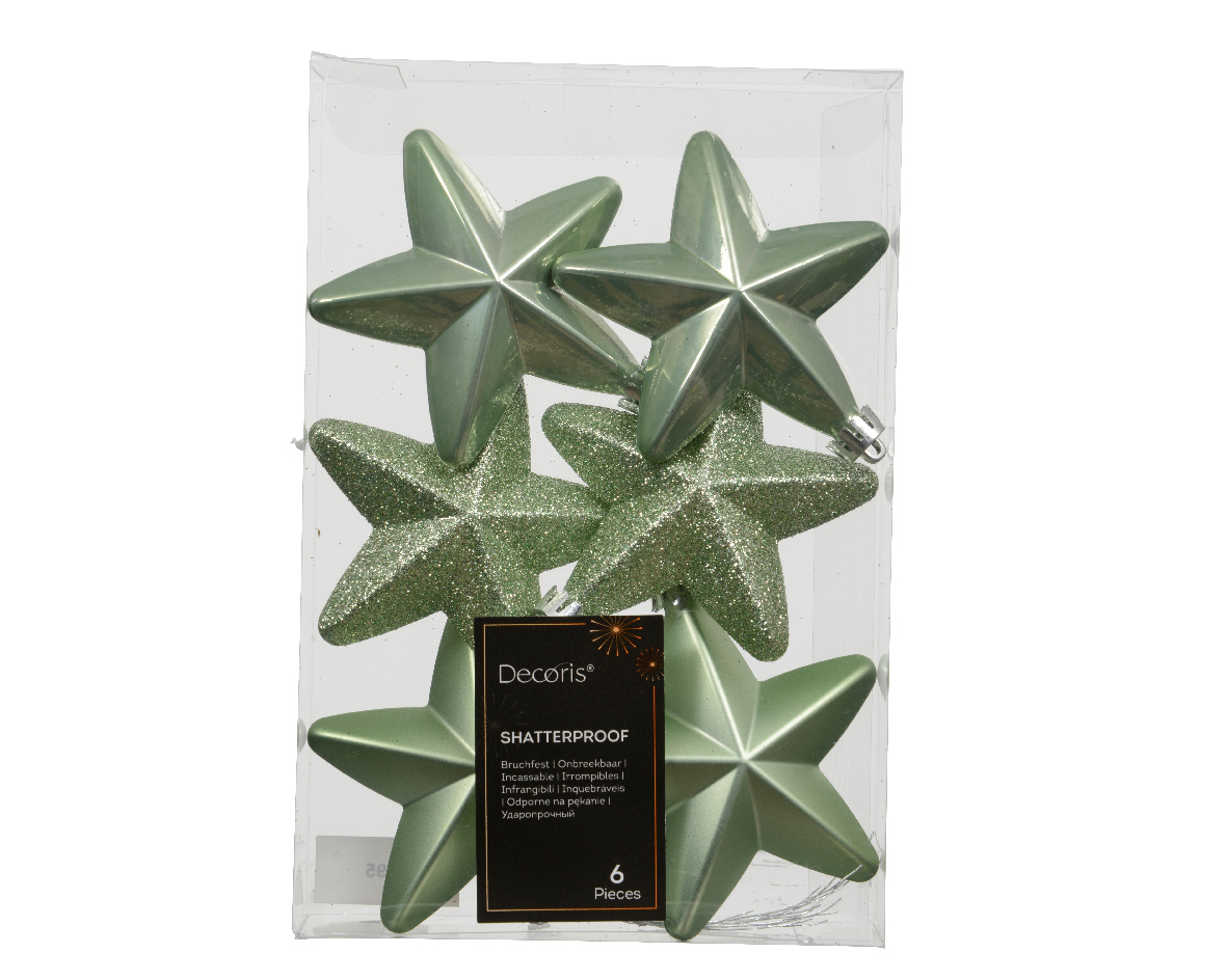 STELLE DA APP. 6PZ.ASS. 2X7,5CM. MATCHA GREEN