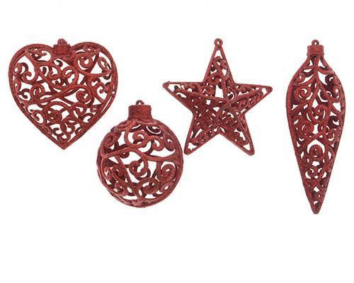 DECORI PLAST. 4PZ.ASS. D.10/10/6CM. RED