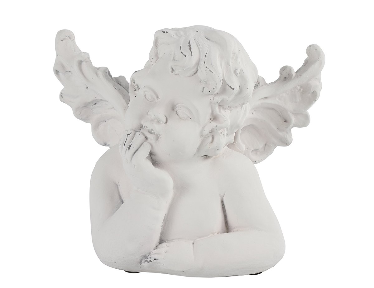 ANGELO BUSTO 24X14 H20,5CM. BIANCO