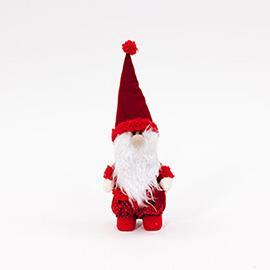 BABBO NATALE STOFFA H35CM. ROSSO  --NETTO-----