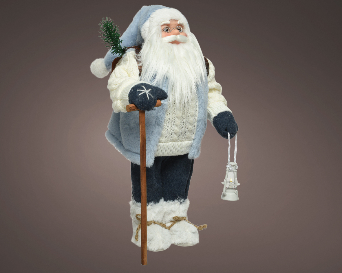 BABBO NATALE 16X21 H45CM. BIANCO BLU
