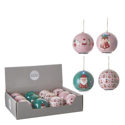 SFERE NATAL. C/LED D8CM. 4PZ.ASS.
