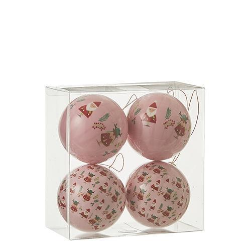 SFERE NATAL. D8CM. 4PZ.ASS.ROSA