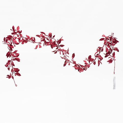 FESTONE FICUS GLITTERS L180CM. BORDO