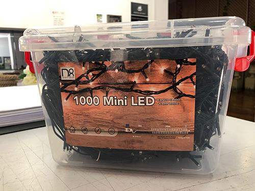 LUCI 1000 MINILED 70MT. +3MT 8FUNZ. BIANCO CALDO
