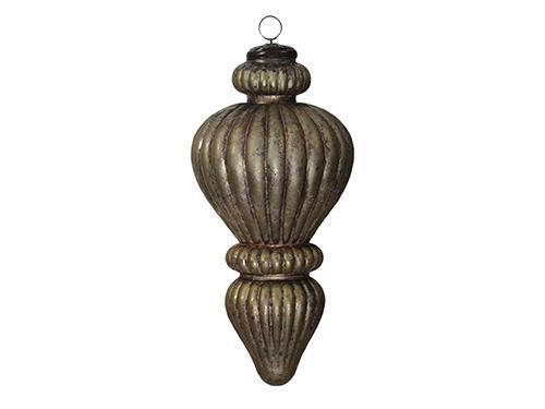PENDAGL.VETRO H31 D12CM. ARG. ANTQ