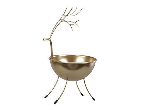 COPPA MET. RENNA C/PIEDI H33,5 D20,5CM.