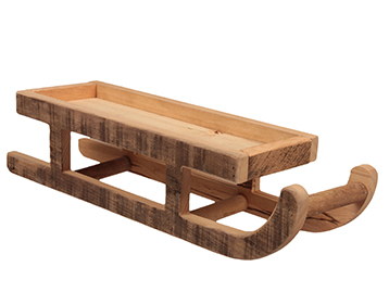SLITTA DI LEGNO 55X16X13CM. NAT.
