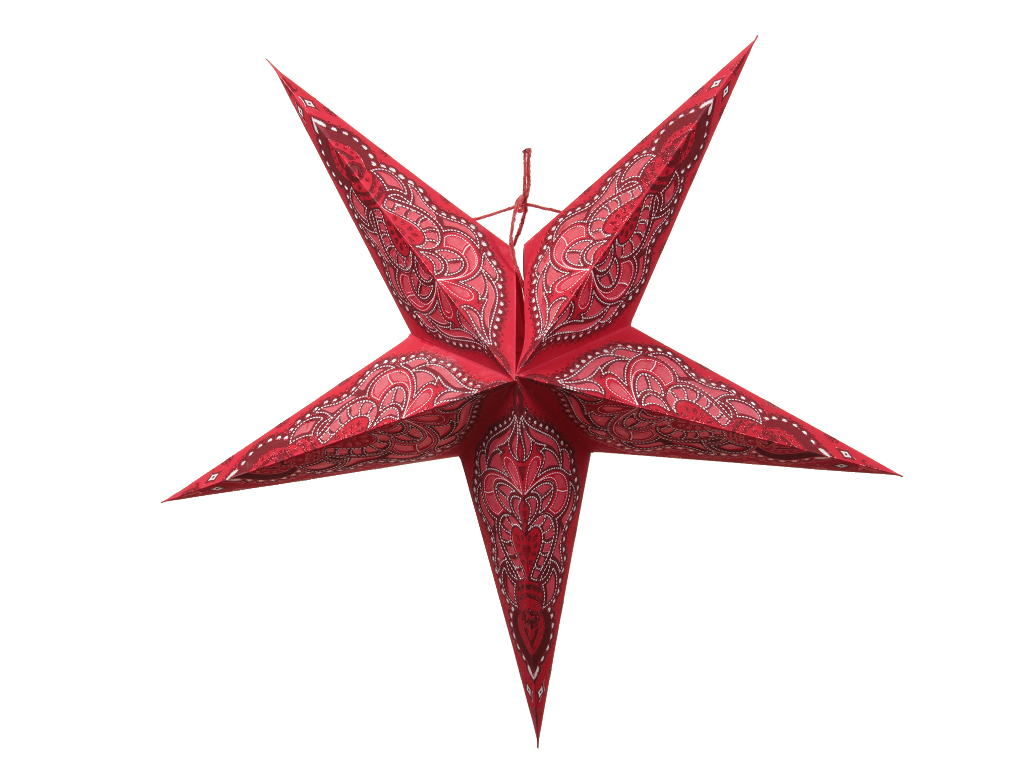 STELLA DI CARTA DA APP. 2PZ. D40CM. ROSSO