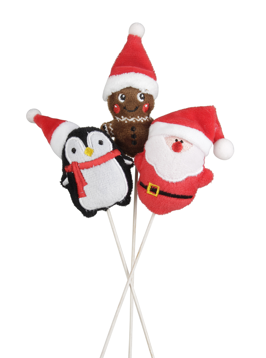 PICK C/SOGGETTI NATALIZI 7-9X4-6 H30CM. 9PEZZI