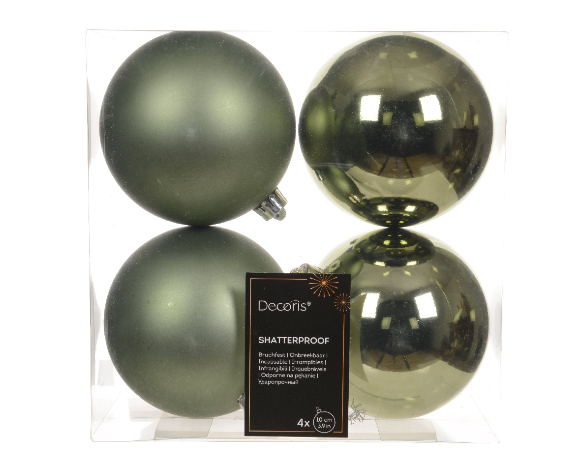 SFERE PLAST. D100MM. 4PZ. ROSEMARY GREEN