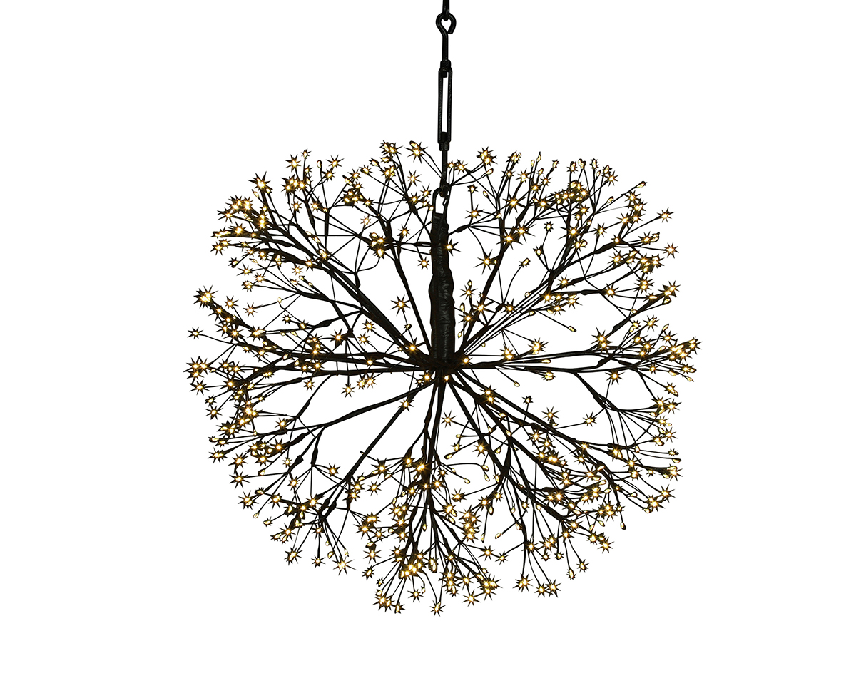 LUCI A SFERA RAMIF. 576LED C/TIMER D40CM.