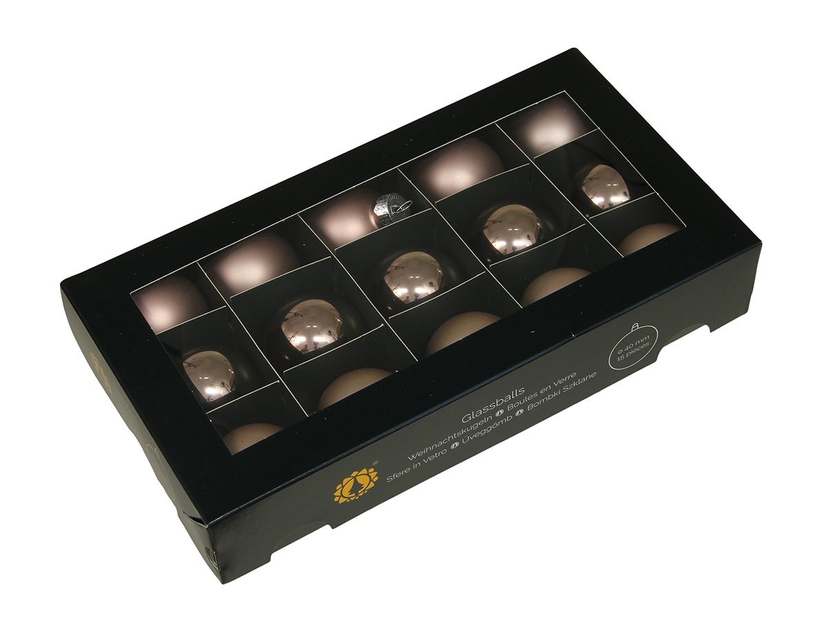 SFERE NATAL.D40MM. BOX15PZ. SMOKEY ROSE