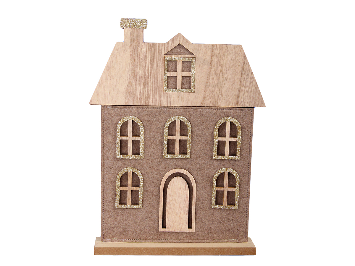 CASA DI FELTRO 24XH34CM. LT BROWN